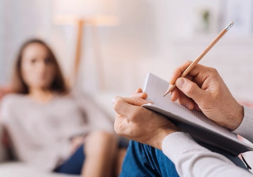 a person engages with a counselor in one of the types of psychotherapy