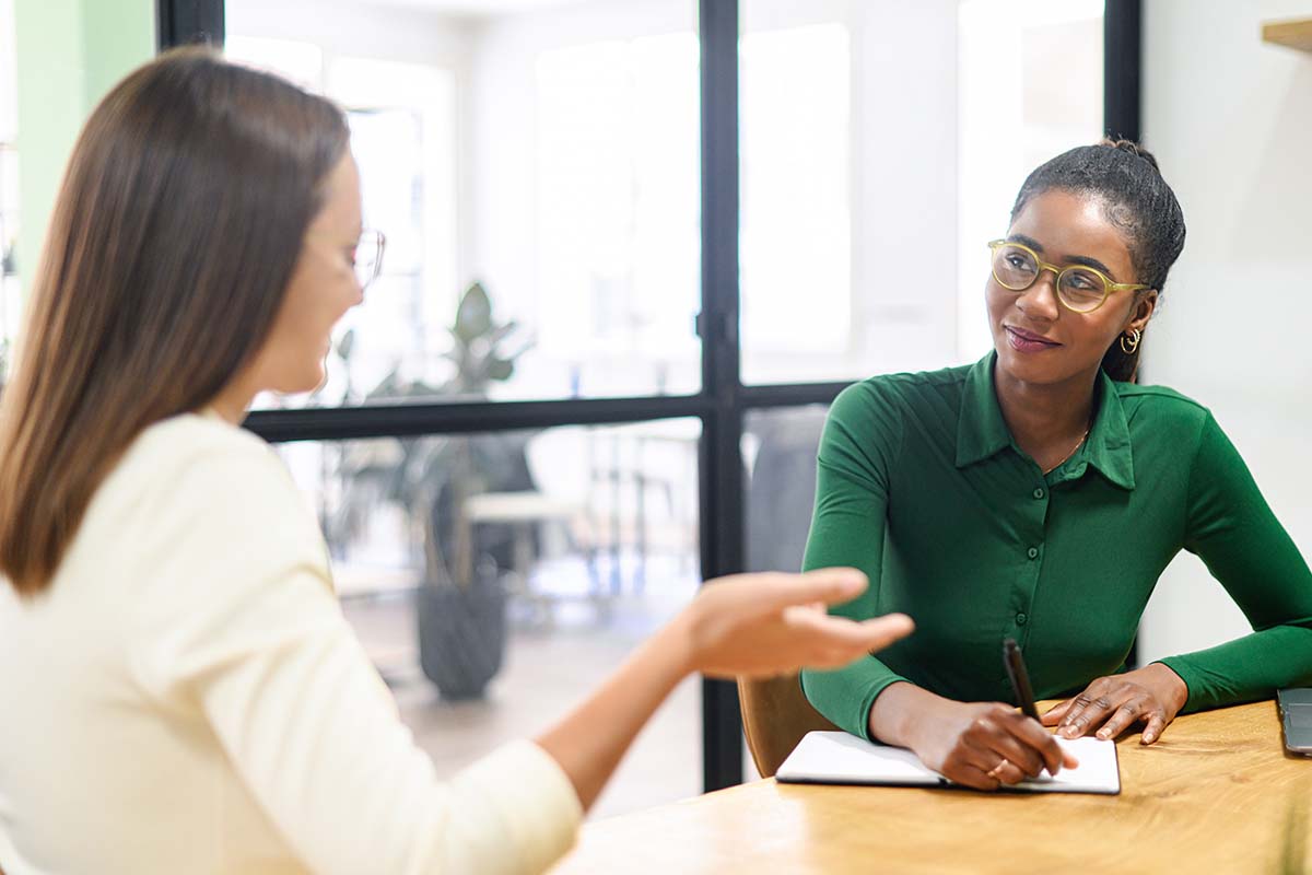 a young woman deals well with job rejection and asks for feedback from the hiring manager so she can improve