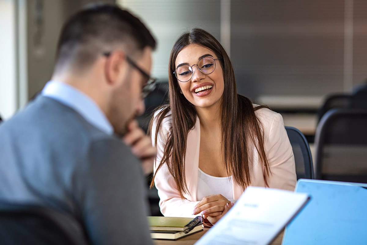 a woman impresses a potential behavioral health employer with skills on her resume